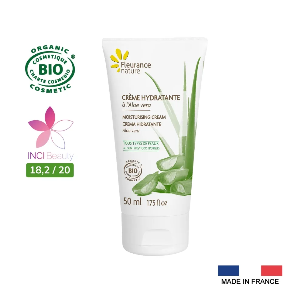 Crme hydratante visage  Aloe vera  Fleurance Nature Maroc